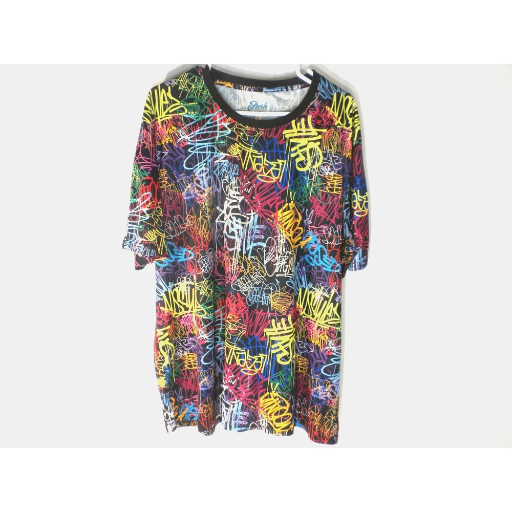 Fresh Prince Of Bel-Air T-shirt Mens 2X Multicolor Graffiti Y2K Hip Hop Skater - Picture 2 of 9